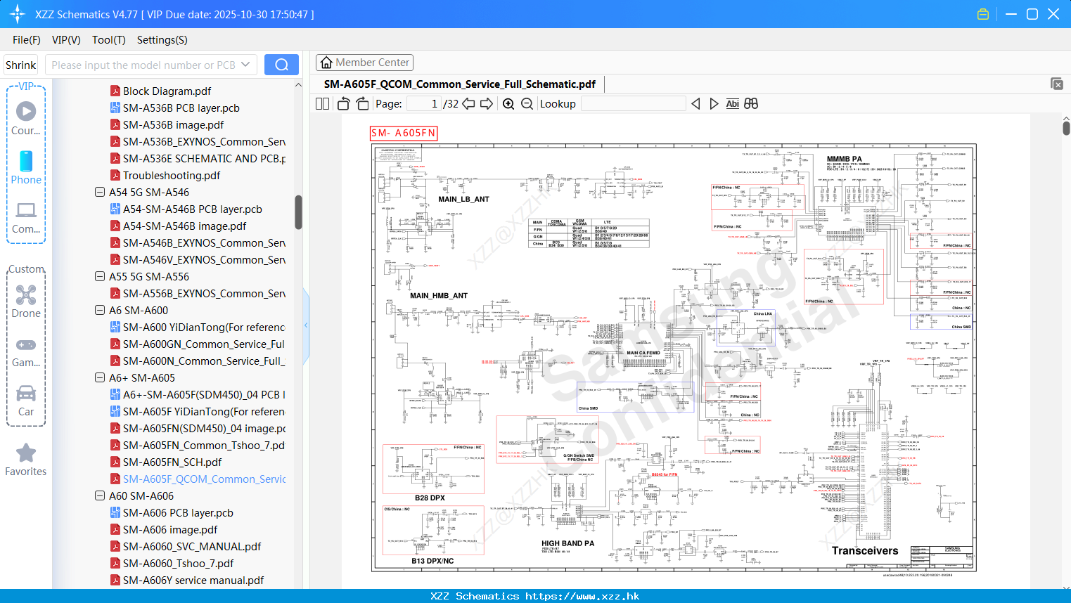 Samsung SM-A605F_QCOM_Common_Service_Full_Schematic